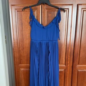 Lulu's Royal Blue Pleated Dress